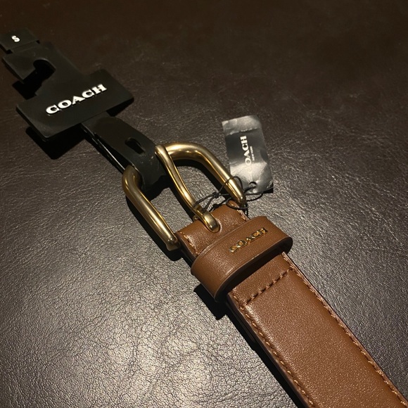 Coach Classic Belt (Saddle/Wine/Gold) - Picture 4 of 5